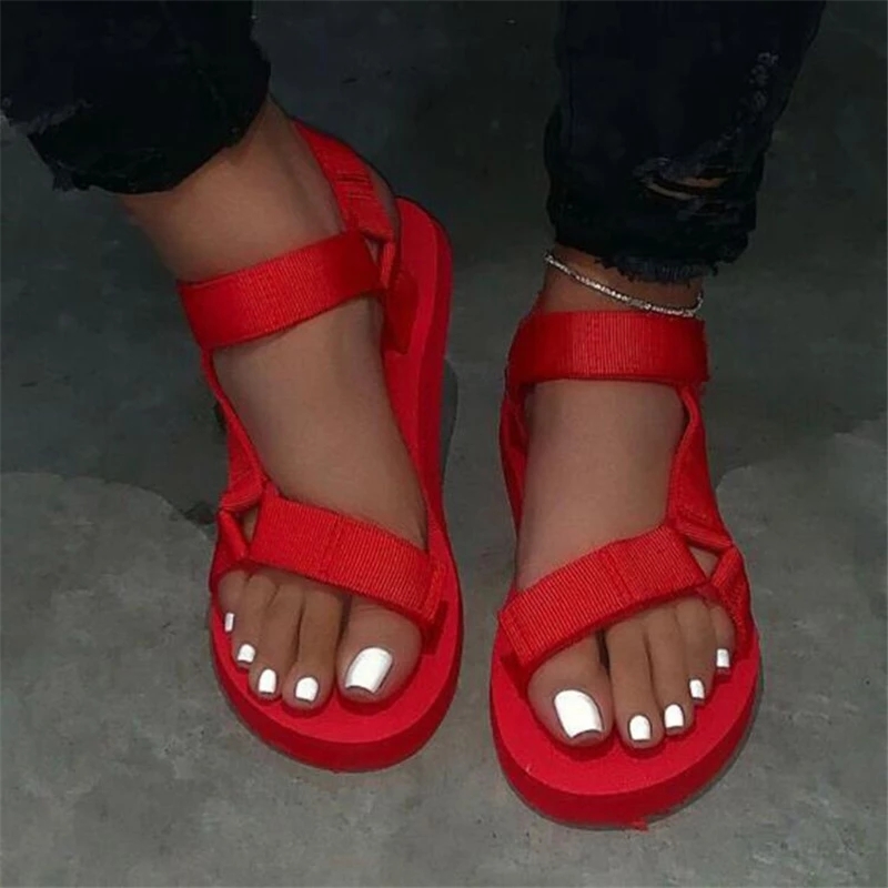 New Women Soft Slip Sandals Girl Buckle Strap Foam Sole Durable Ladies Outdoor Casual Beach Shoes