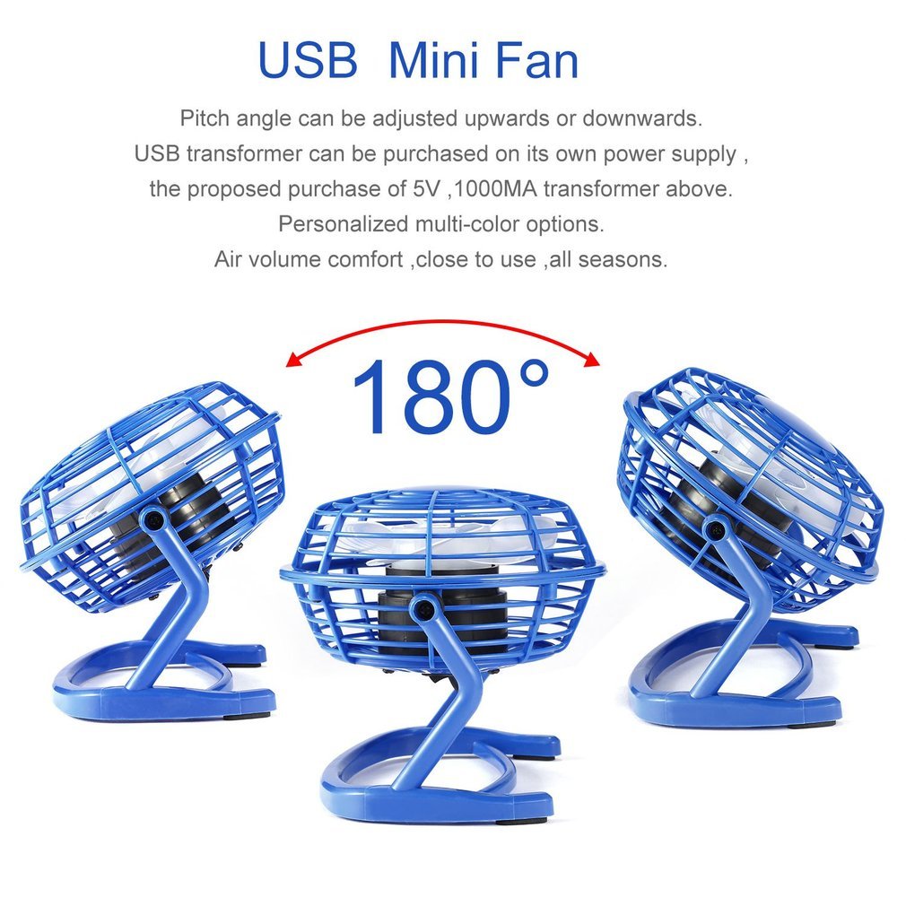 Portable DC 5V USB Cooler Cooling Fan USB Mini Fans Operation Super Mute Silent for PC / Notebook