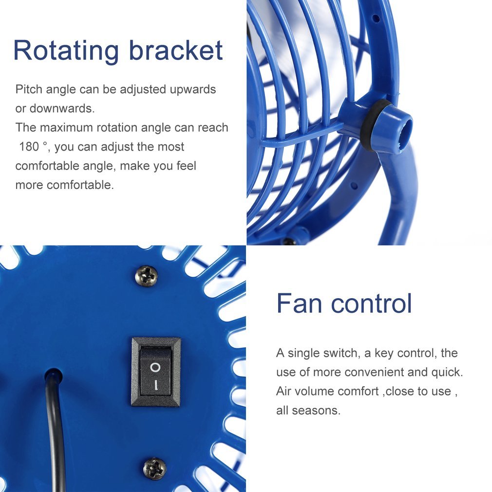 Portable DC 5V USB Cooler Cooling Fan USB Mini Fans Operation Super Mute Silent for PC / Notebook