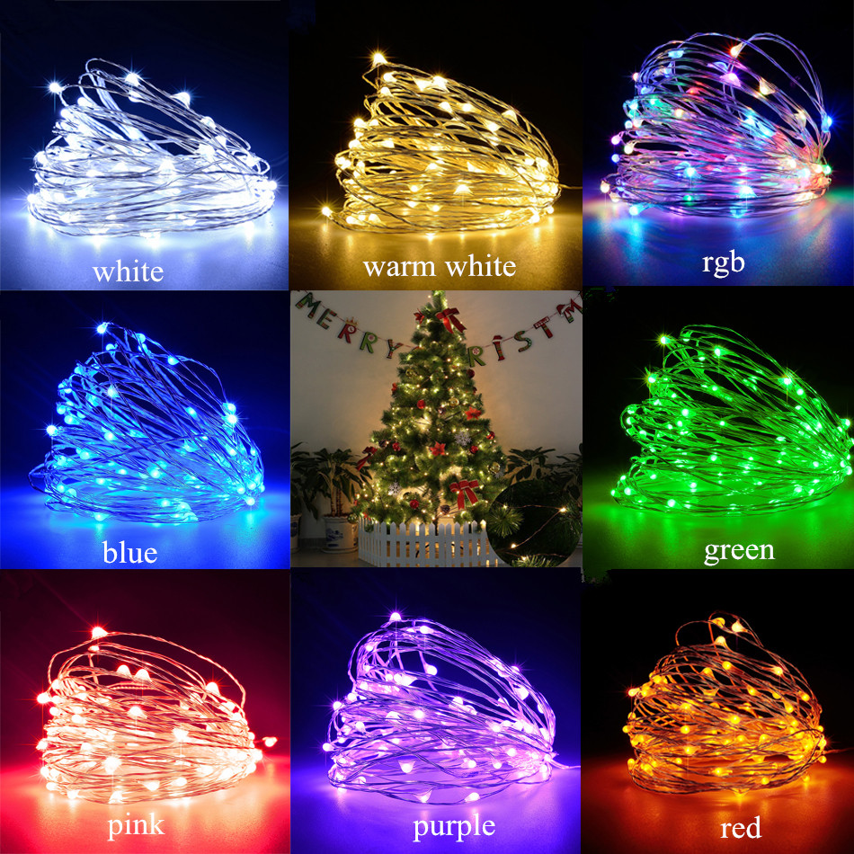 LED String Light 10M 100LED USB 5V Waterproof Cooper Wire home Christmas Wedding Garden Decoration