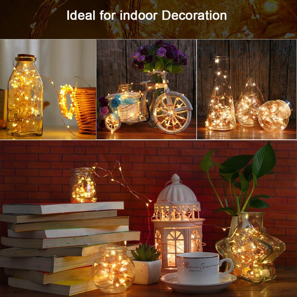 LED String Light 10M 100LED USB 5V Waterproof Cooper Wire home Christmas Wedding Garden Decoration