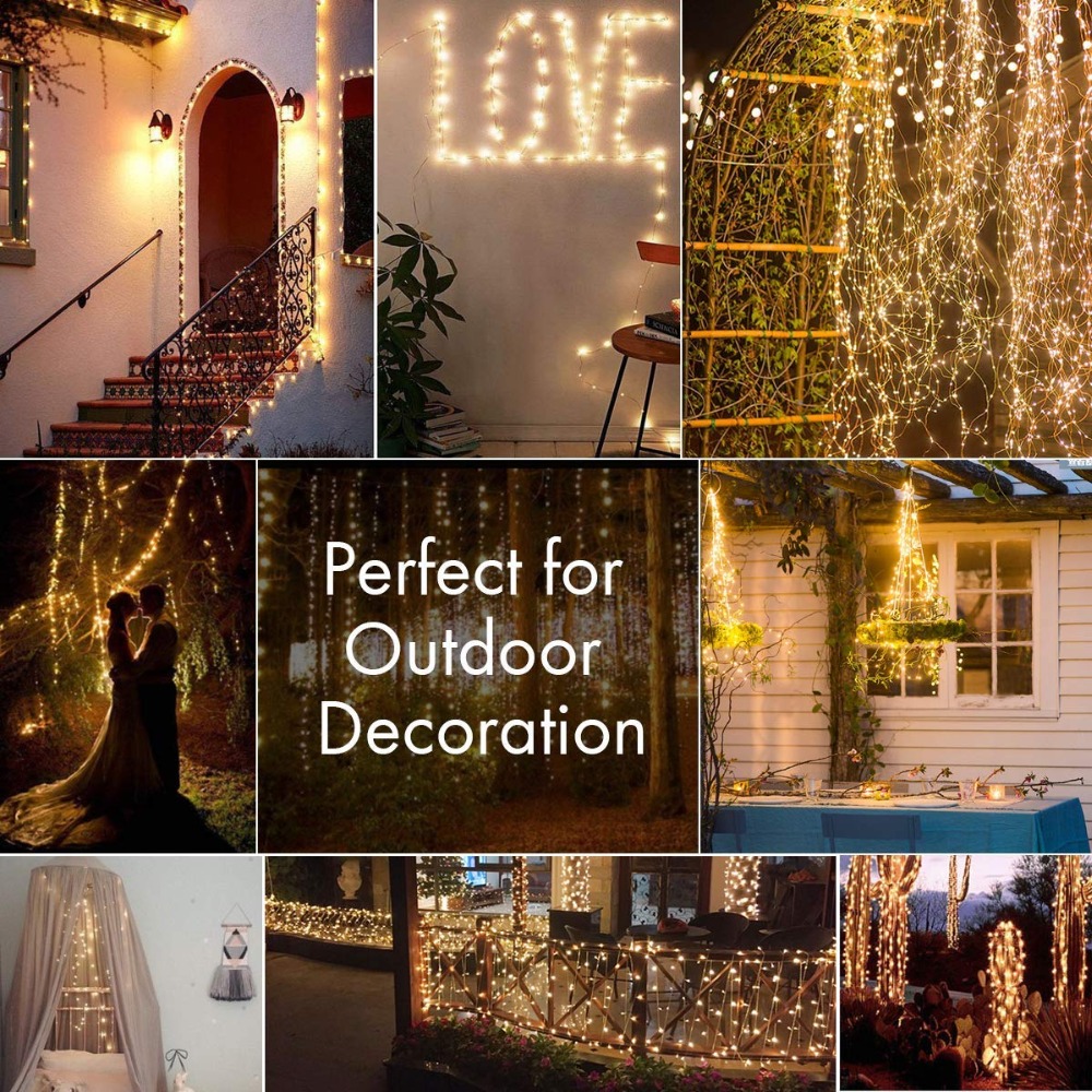 LED String Light 10M 100LED USB 5V Waterproof Cooper Wire home Christmas Wedding Garden Decoration