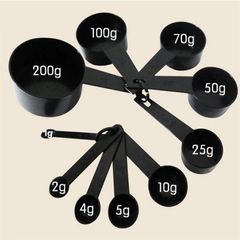 New arrival 10pcs Kitchen Measuring Tool Measuring Cups and Spoons Scoop Baking Measuring Cups Accessories Black see page for details