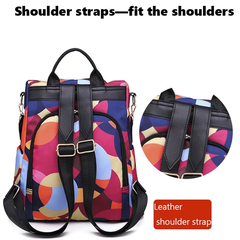 New Anti-theft Backpacks Oxford Cloth Shoulder Bags Teenagers Girls Large Capacity Travel School Bag
