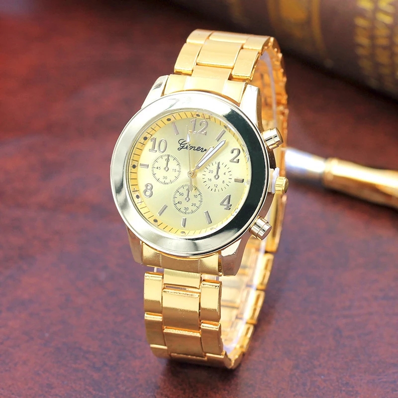 Luxury Ladies Casual Gold Watches Women&apos;s New Ideas Ladies Hands High-end Stainless Steel Strap