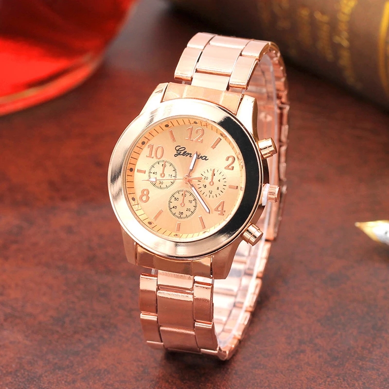 Luxury Ladies Casual Gold Watches Women&apos;s New Ideas Ladies Hands High-end Stainless Steel Strap