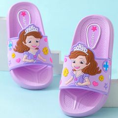 Kids Slippers for Girls Summer Kids Beach Shoes Baby Soft Indoor Slippers Children Cartoon Sandals Pink 27