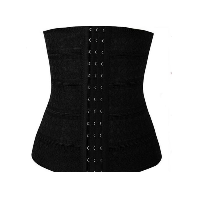 Fashion High Waist Trainer BodyShaper Sliming Belly Belt-Black