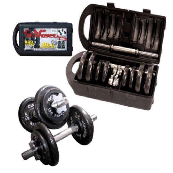 Generic 20kg Adjustable Chromed Cast Iron Dumbbell Weight Set with a Case