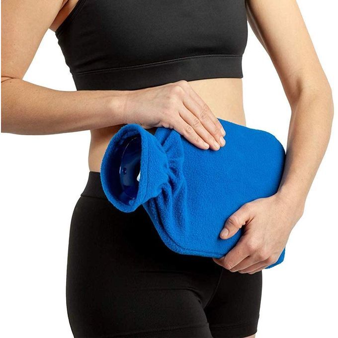 Blue Hot Water Bottle With Cover-2L