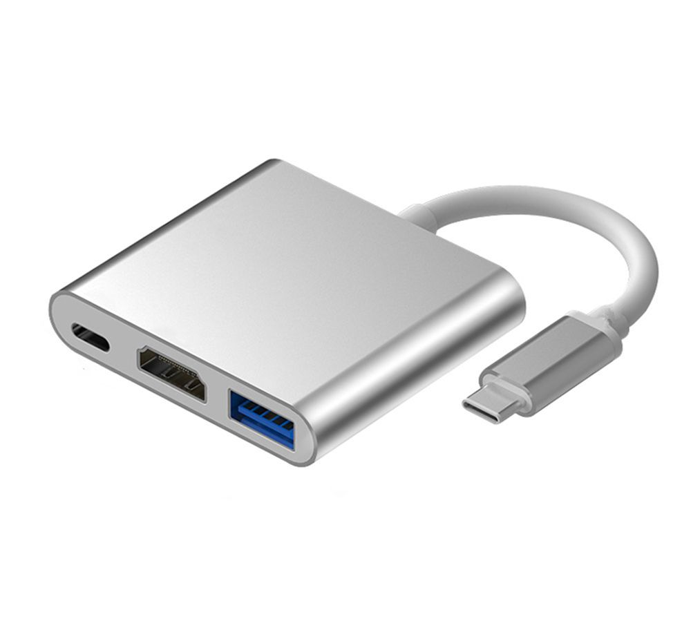 3 in 1 Mini Adapter Digital AV 4K 1080P Type C to Hdmi&amp;USB 3.0&amp;PD Adapter Converter for Multimedia