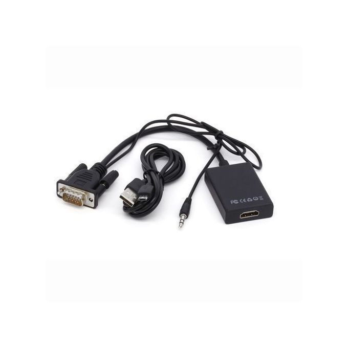 New VGA Male To HDMI Female Converter Adapter Cable With Audio Output 1080P VGA HDMI Adapter