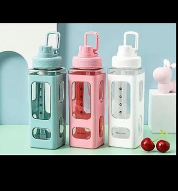 480ml Small Daisy Transparent Plastic Water Bottles BPA Free Creative  Frosted Water Bottle With Portable Rope Travel Tea Cup