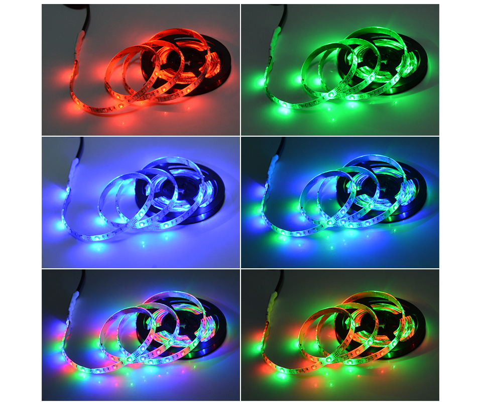 USB LED light strip USB 2835 5V RGB flexible light strip 24 keys Remote CONTROL RGB TV desktop screen backlight diode with remote control color adjustment strip