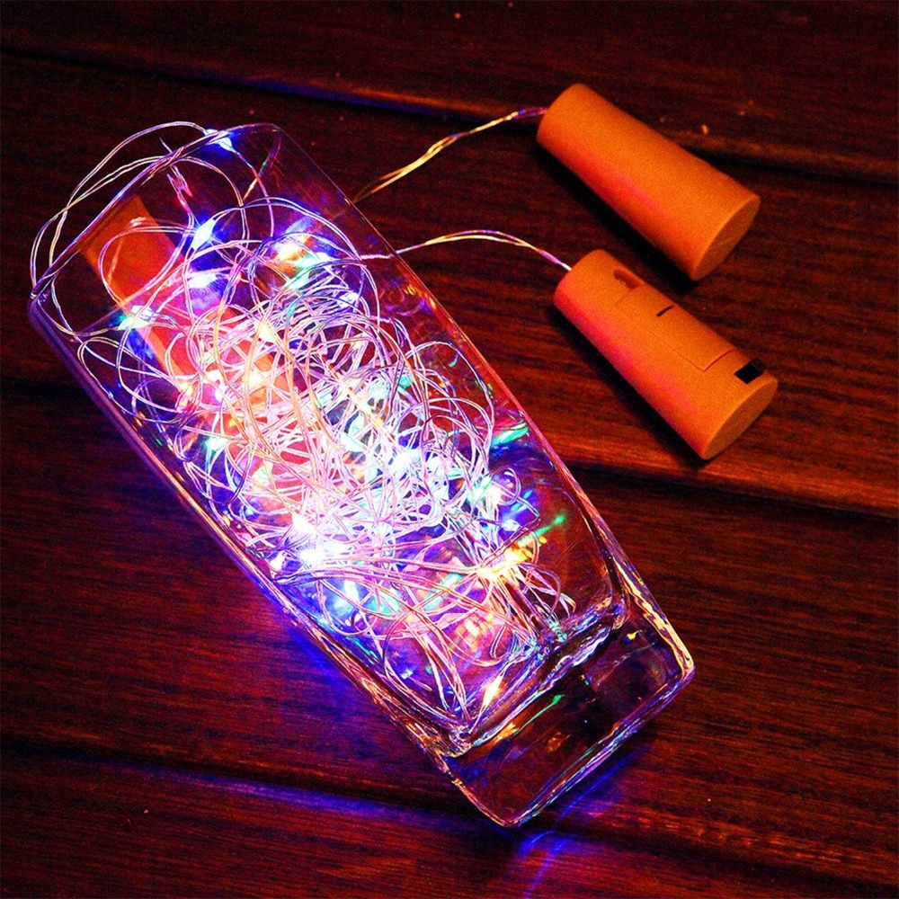 1M/ 2M Wine Bottle Lights With Cork LED String Light Copper Wire Fairy Garland Lights Christmas Holiday Party Wedding Decoration 1/