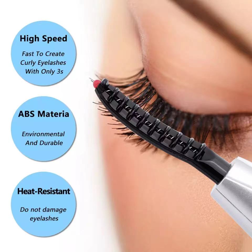 Electric heating eyelash curler eye makeup eyelash curler lasting beauty tool