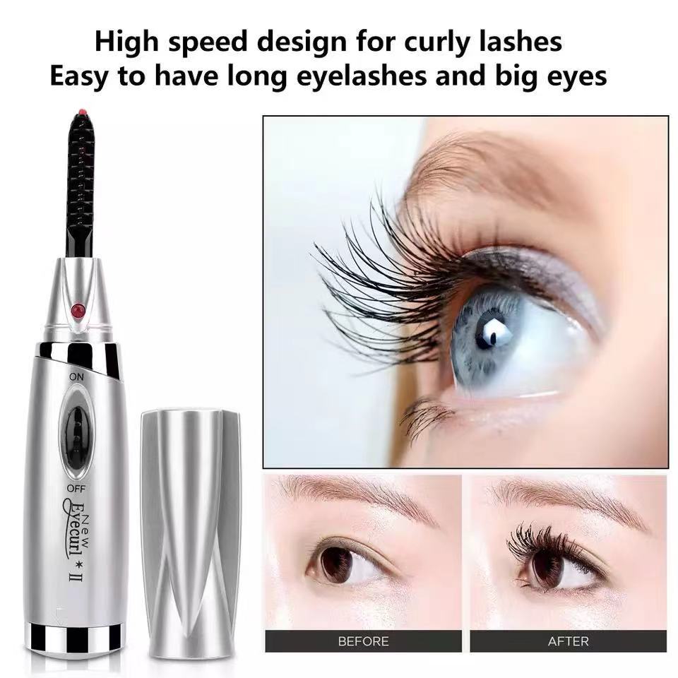 Electric heating eyelash curler eye makeup eyelash curler lasting beauty tool