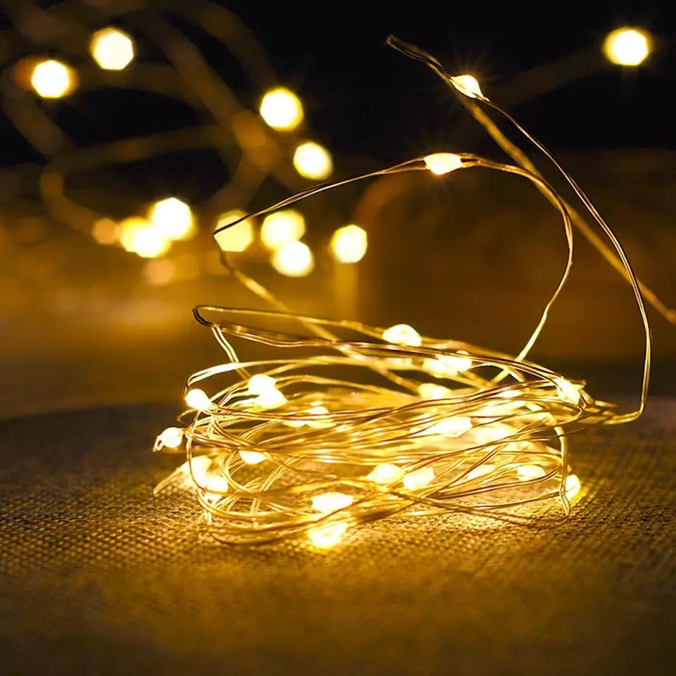 10 meters light string USB copper wire Christmas wedding party LED decorative lights