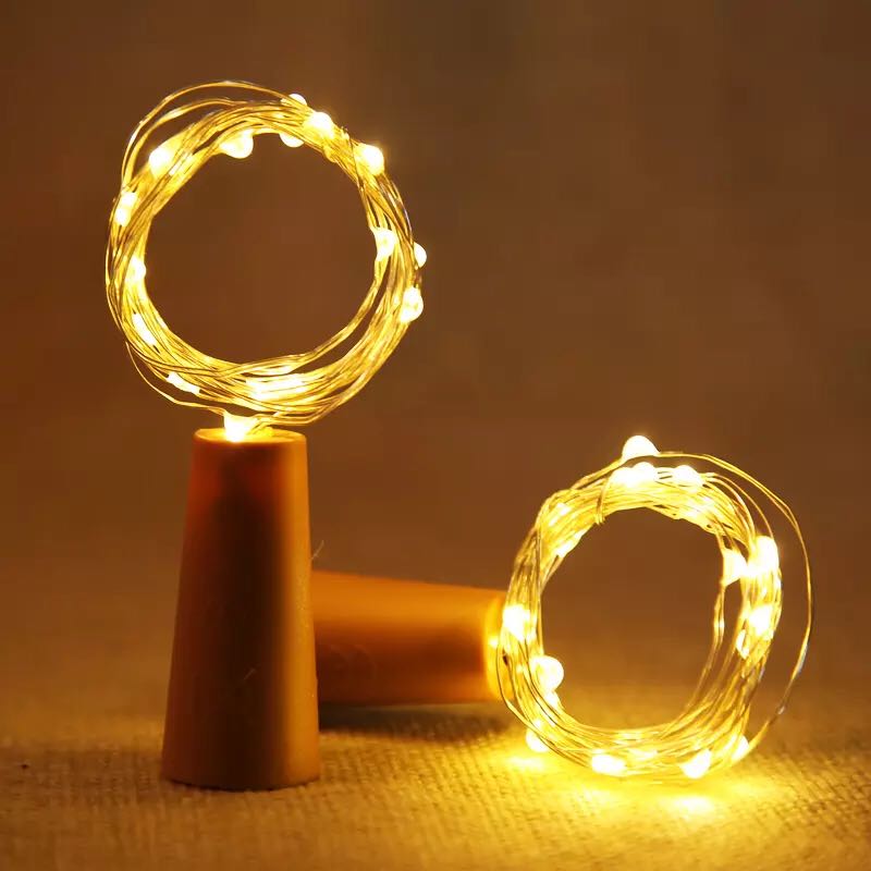 1M/ 2M Wine Bottle Lights With Cork LED String Light Copper Wire Fairy Garland Lights Christmas Holiday Party Wedding Decoration 1/