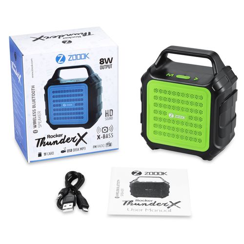 Zoook ZB-Rocker Thunder X - Bluetooth Speaker Green