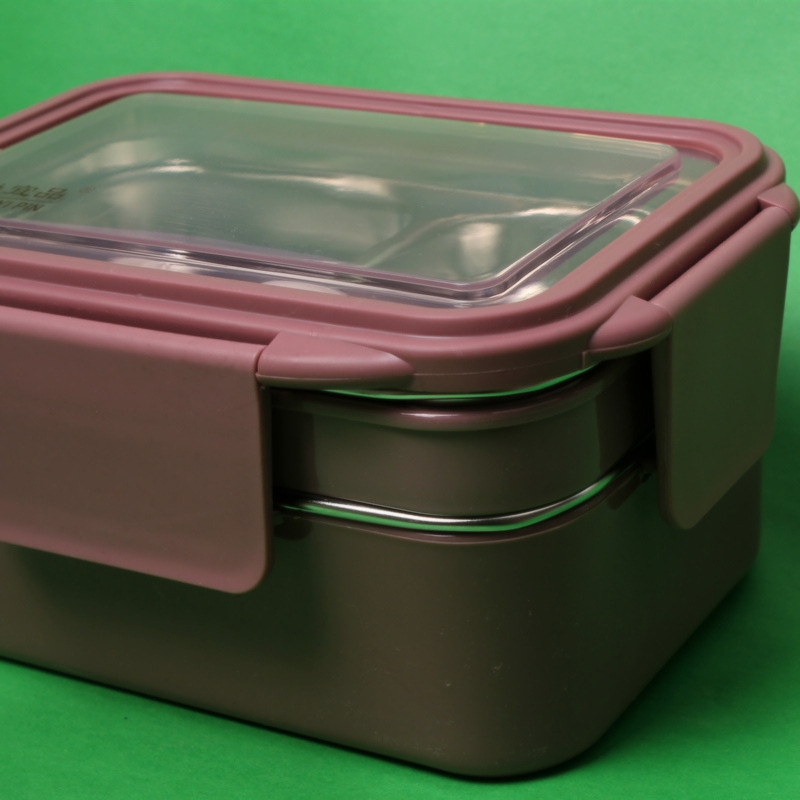 Portable Stainless Steel Lunch Box Double Layer Cartoon Container Kitchen &amp; Dining room appliances
