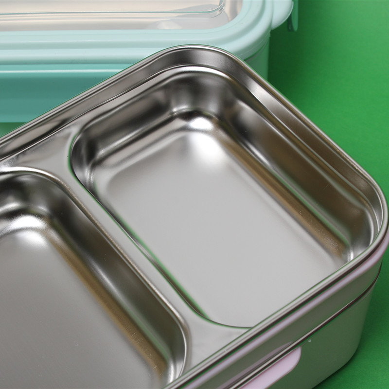 Portable Stainless Steel Lunch Box Double Layer Cartoon Container Kitchen &amp; Dining room appliances