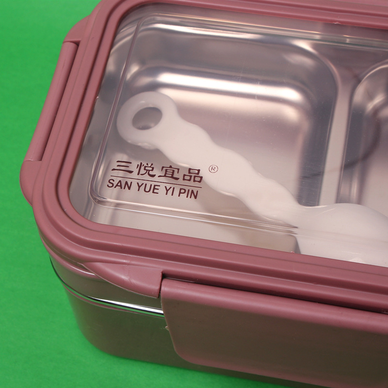 Portable Stainless Steel Lunch Box Double Layer Cartoon Container Kitchen &amp; Dining room appliances