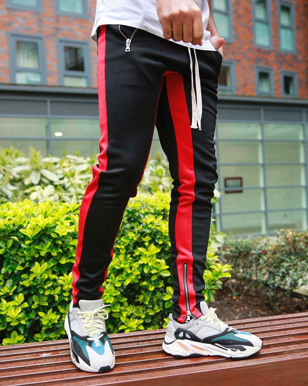 Men&apos;s Casual Sweatpants Solid High Street Trousers Men Joggers Fitness Multifunctional Breathable
