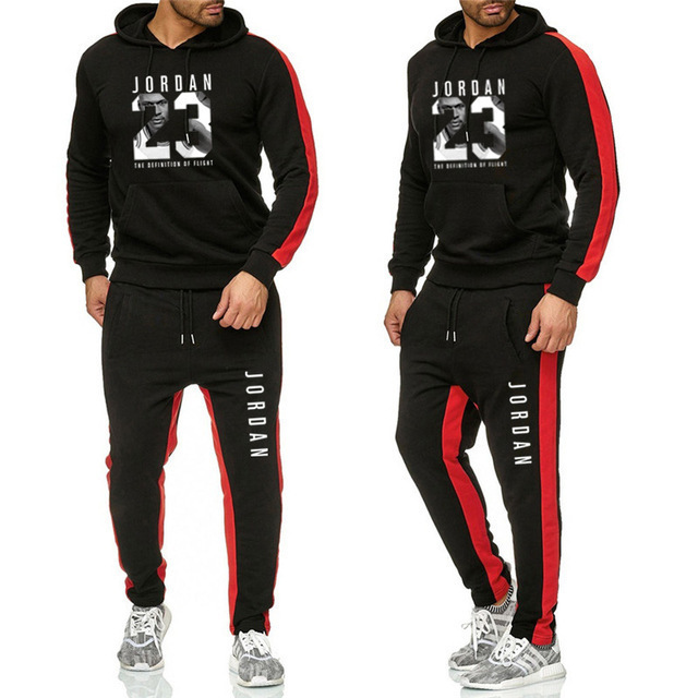 Fashion Mens Clothing Men Tracksuits Hoodie Two Pieces + Pants Sports Shirts Fall Winter Track suit