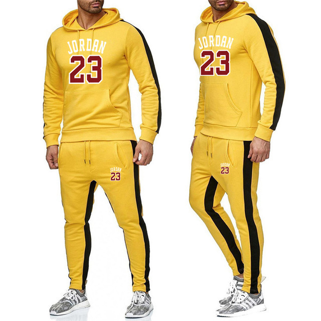 Fashion Mens Clothing Men Tracksuits Hoodie Two Pieces + Pants Sports Shirts Fall Winter Track suit