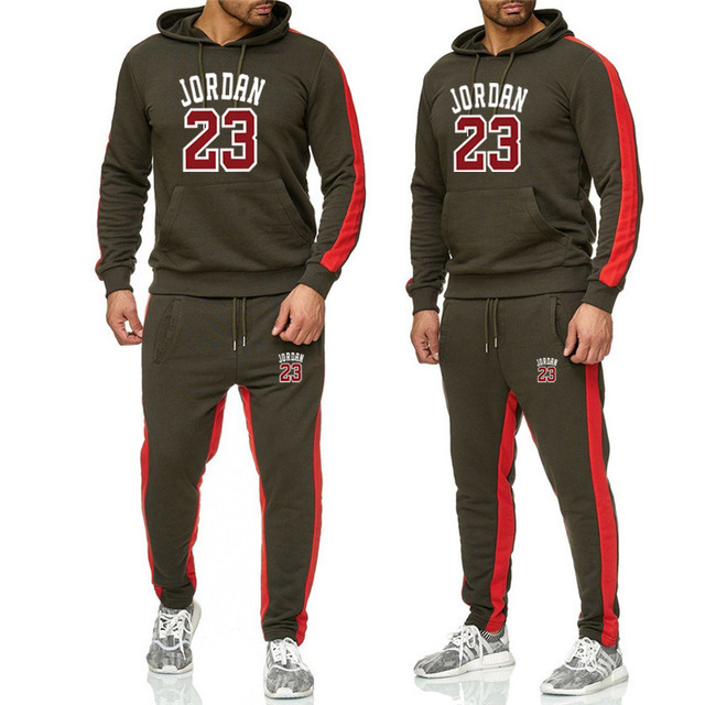 Fashion Mens Clothing Men Tracksuits Hoodie Two Pieces + Pants Sports Shirts Fall Winter Track suit