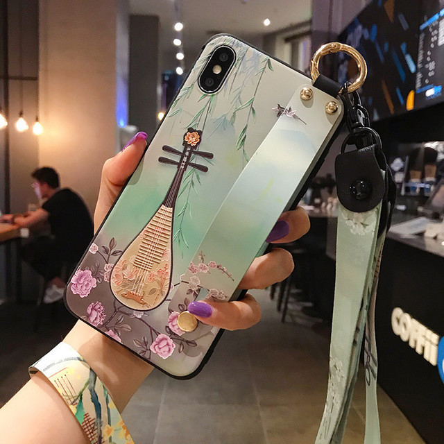 Case For Samsung Galaxy A50 A51 A71 A70 Note8 Note9 Note10 S8 S9 S10 Wrist Strap Phone Holder Case