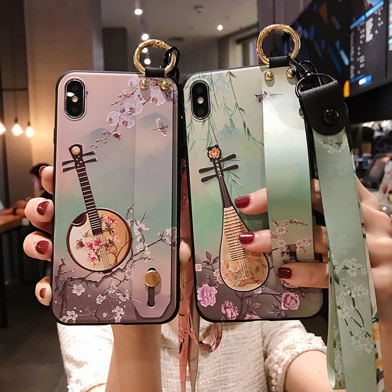 Case For Samsung Galaxy A50 A51 A71 A70 Note8 Note9 Note10 S8 S9 S10 Wrist Strap Phone Holder Case