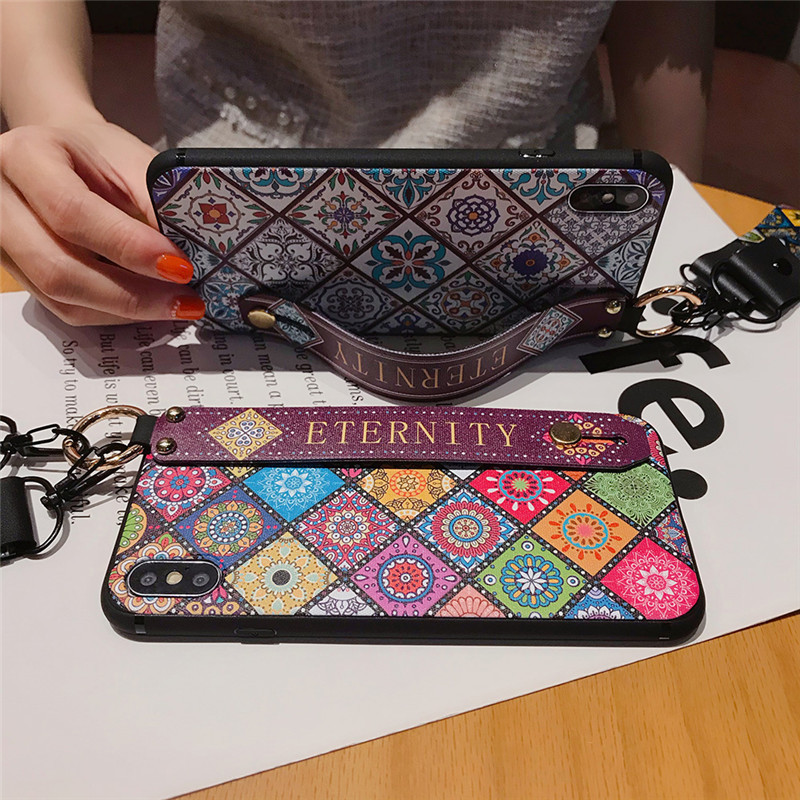 Case For Samsung Galaxy A50 A51 A71 A70 Note8 Note9 Note10 S8 S9 S10 Wrist Strap Phone Holder Case