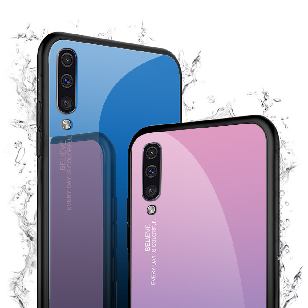 Toughened Glass Phone Cases For Samsung Galaxy A31 A41 A51 A71 S8 S9 S10 Gradual Shell Covers