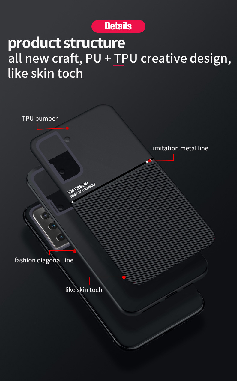 Luxury Leather Case For Samsung Galaxy S21 S20 Ultra S10 S9 Note 20 A70 A71 A51 Car Magnetic Cover