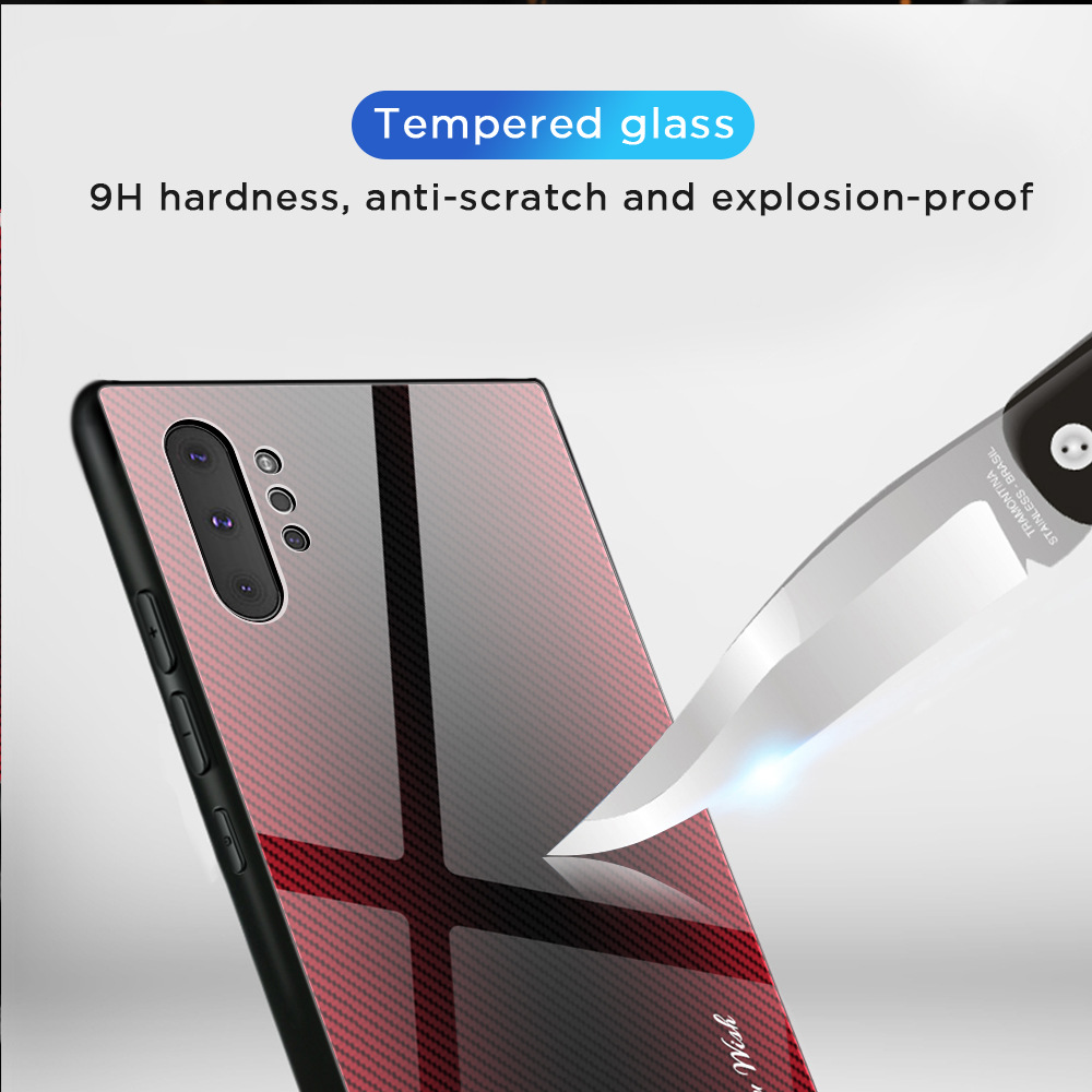 Suitable for Samsung A51/A71 glass texture gradient shell mobile phone shell  S20 protective cover