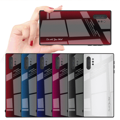 Suitable for Samsung A51/A71 glass texture gradient shell mobile phone shell  S20 protective cover