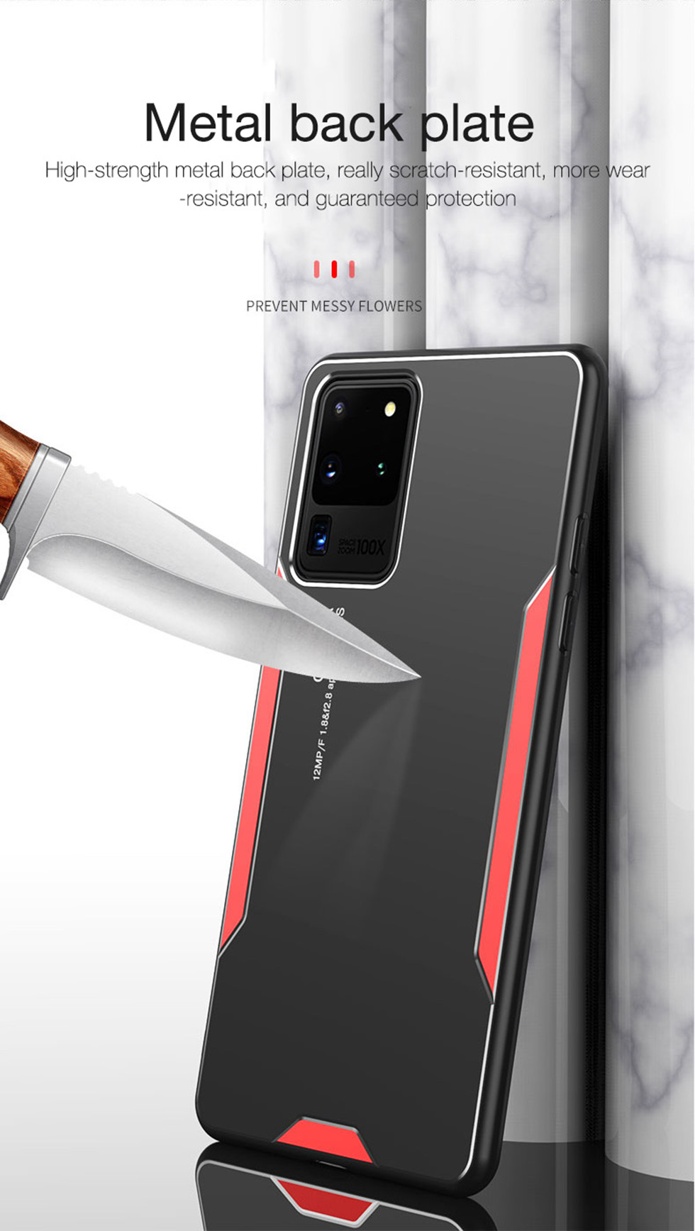 Luxury Hard Metal Case For Samsung  Galaxy S8 S9  Note 8 9  A51 A71 Mobile Phone Cover Back Bumper