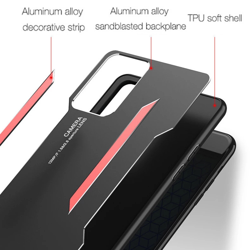 Luxury Hard Metal Case For Samsung  Galaxy S8 S9  Note 8 9  A51 A71 Mobile Phone Cover Back Bumper