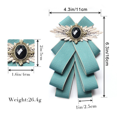 Men&apos;s Suit Bow Tie Collar Flower Dress Shirt Groom Groomsman Host Wedding Party Ceremony Multi-Layer