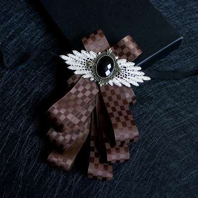 Men&apos;s Suit Bow Tie Collar Flower Dress Shirt Groom Groomsman Host Wedding Party Ceremony Multi-Layer