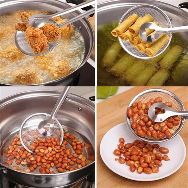 Creative Filtration Spoon Multi-functional Stainless Steel Frying Filter Fried Food Fry Fried