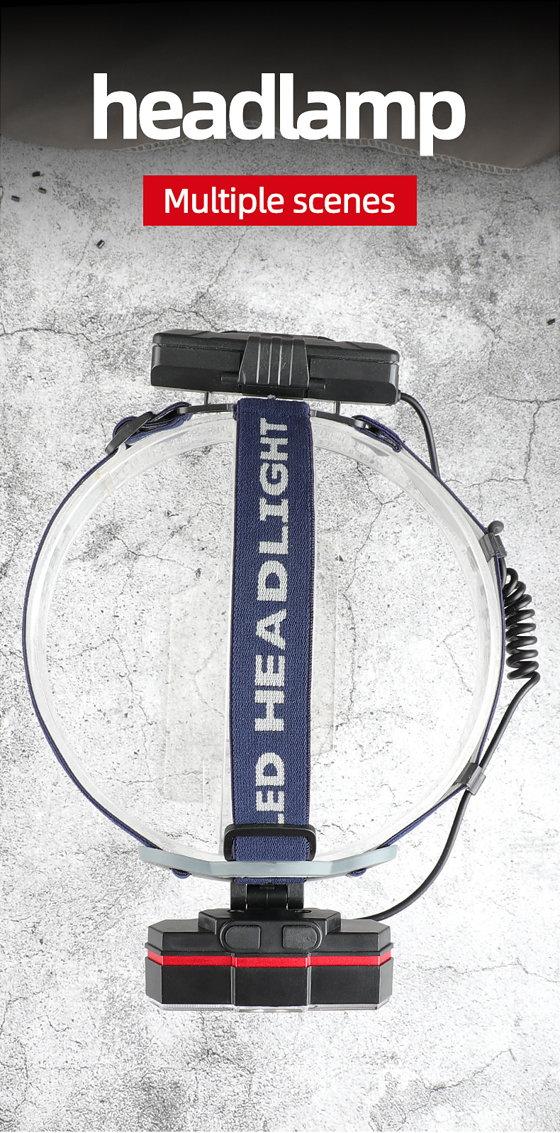 3*T6 LED Headlamp USB Charging Outdoor Lighting Work Light Waterproof Head Torch For Cycling
