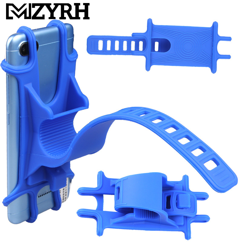 Universal Bike Motorcycle Mobile Phone Stand Holder Silicone Non-slip Buckle Pull Phone Mount