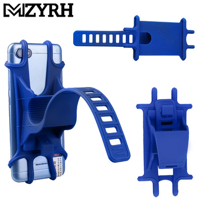 Universal Bike Motorcycle Mobile Phone Stand Holder Silicone Non-slip Buckle Pull Phone Mount