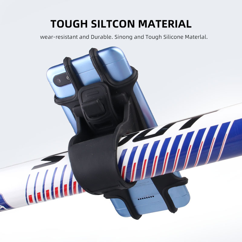 Universal Bike Motorcycle Mobile Phone Stand Holder Silicone Non-slip Buckle Pull Phone Mount