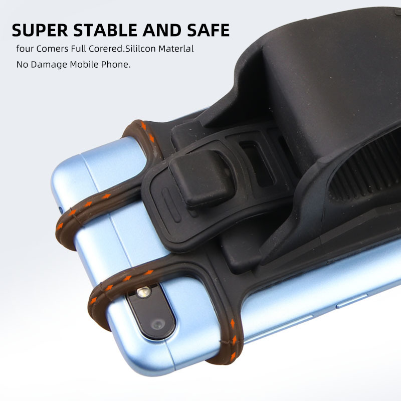 Universal Bike Motorcycle Mobile Phone Stand Holder Silicone Non-slip Buckle Pull Phone Mount