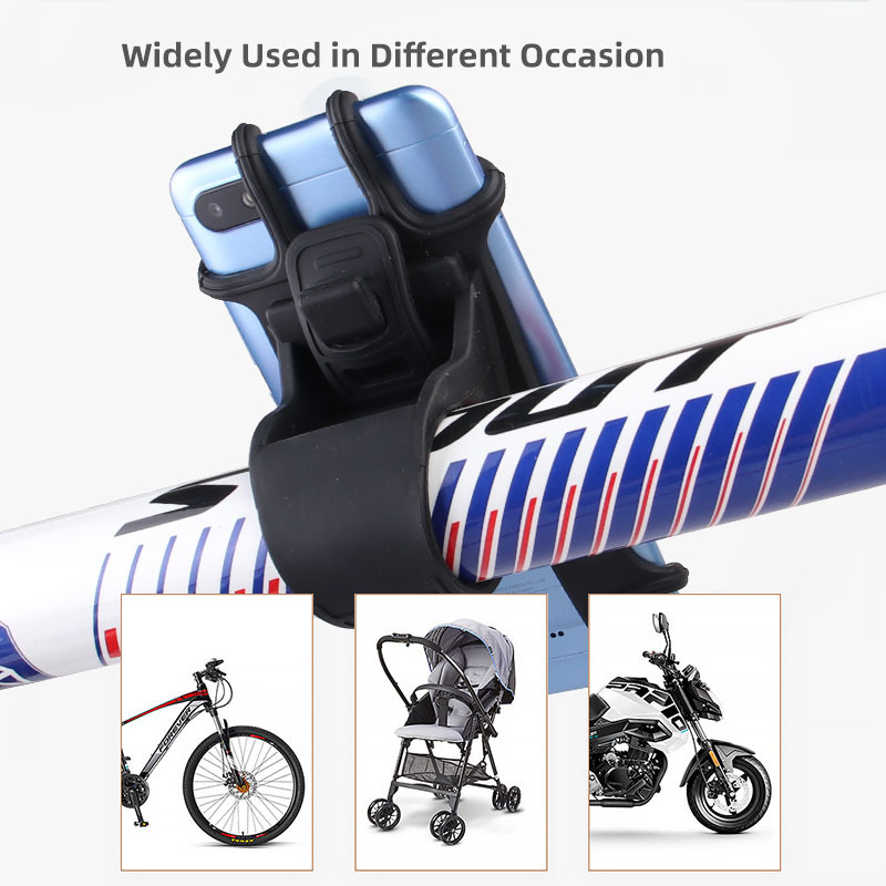 Universal Bike Motorcycle Mobile Phone Stand Holder Silicone Non-slip Buckle Pull Phone Mount