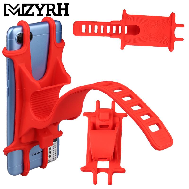 Universal Bike Motorcycle Mobile Phone Stand Holder Silicone Non-slip Buckle Pull Phone Mount